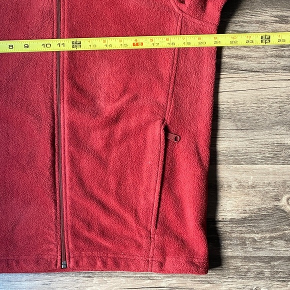 Columbia Men's Deep Red Full Zip Fleece Sweater Size S - Picture 3 of 7